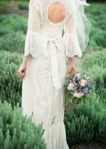 Vestido de novia de encaje provenzal