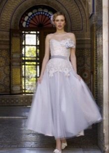 Midi wedding dress lilac