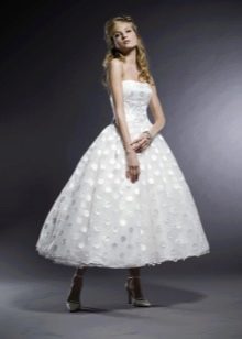 60s Maikling Puffy Wedding Dress