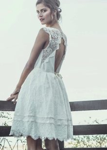 Vestido de novia de playa de algodón