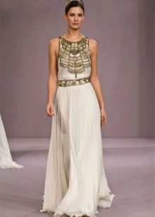 Brautkleid im griechischen Stil mit Ornament