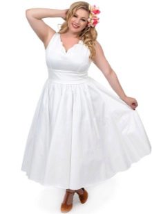 فستان زفاف قصير مع تنورة كاملة