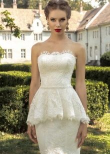 Vestido de noiva Armonia com peplum