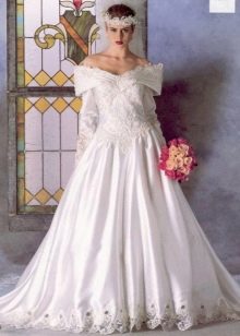 80. gadu stila kāzu kleita