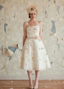 Gaun pengantin vintaj pendek