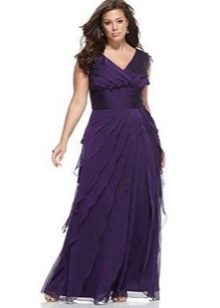 Lilac sheath evening dress para sa buong