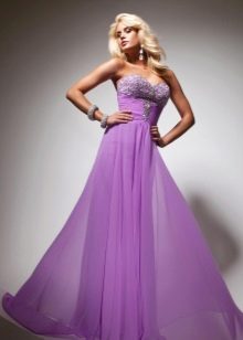 Gaun ungu muda