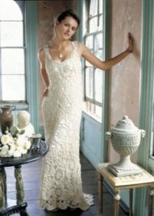Gaun pengantin mengait dari catwalk
