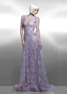 Lace evening lilac na damit