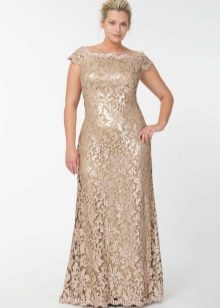 Lace evening dress for mother of the bride