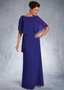 Evening dress for mother of the groom blue