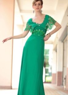 Green evening dress