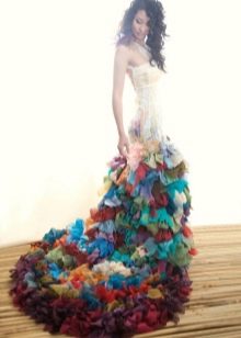 Robe de mariée sirène colorée