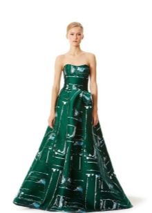 فستان سهرة من Carolina Herrera أخضر