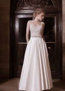 A-Line Lace Corset Wedding Dress