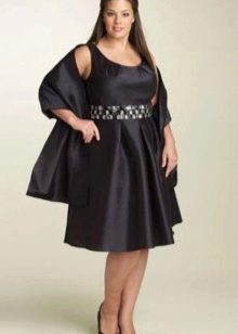Trumpa puošni didelio dydžio suknelė su pūkuotu sijonu
