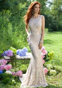 Not expensive lace evening dress