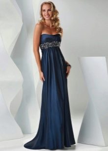 Evening dress is not expensive blue to the floor