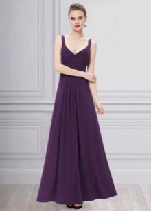 Evening purple dress to the floor inexpensive