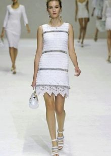 Bílé pletené šaty od Dolce & Gabbana