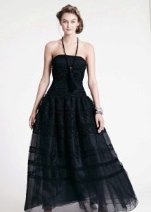 Lace evening dress with corset