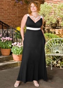 فستان سهرة باللونين الأسود والأبيض لحضور حفل زفاف كامل