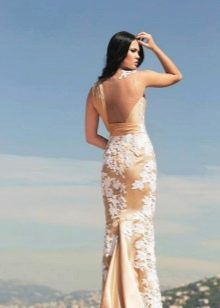 Evening dress without top back