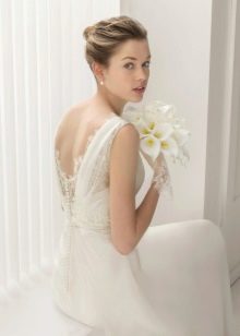 Gaun pengantin dengan renda terbuka kembali 2015 dari Rosa Clara