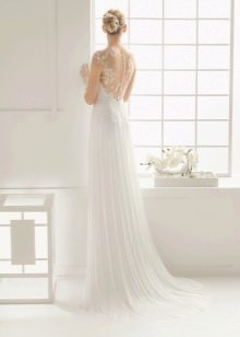 Vestit de núvia 2016 amb il·lusió d'esquena oberta