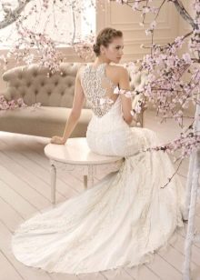 Gaun pengantin dengan lace belakang 2016