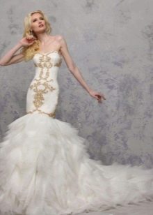 Yumi Katsura Gold Embellished Wedding Dress