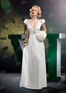 Gaun pengantin dari Bridal Collection 2014 dengan lengan pendek