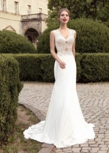 Vestido de novia con top de encaje de Armonia