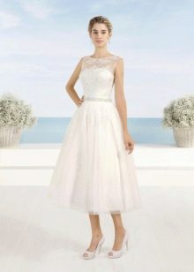 Elegant Midi Wedding Dress