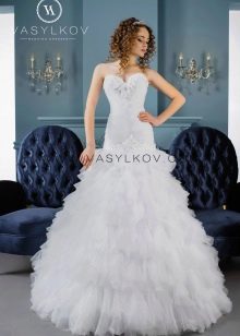 Putri duyung gaun pengantin yang subur dari Vasilkov