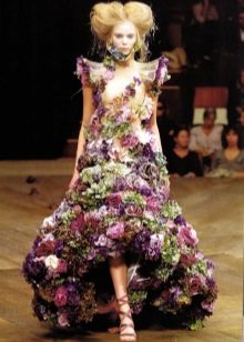 High-Low Flower Evening Dress