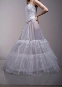 Wedding petticoat on soft rings