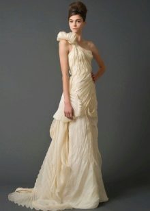 Svatební šaty od Vera Wong z kolekce 2011 na jedno rameno