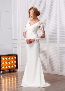 فستان زفاف آن ماري من مجموعة 2016 بياقة عميقة