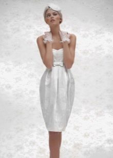 فستان زفاف ابيض قصير