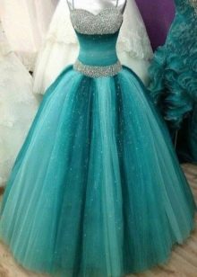 Weelderige turquoise jurk