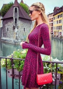 Ružičasta haljina s leopard printom