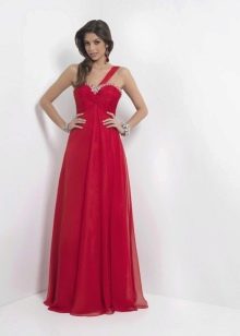 Κατακόκκινο μακρύ φόρεμα