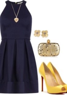 Κοσμήματα και αξεσουάρ για το φόρεμα σε σκούρο μπλε