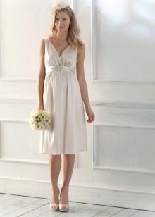 Kratka haljina u grčkom stilu za trudnice