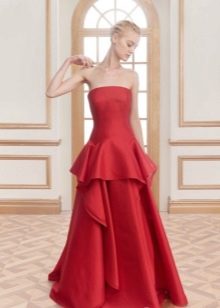 Jarko crvena haljina
