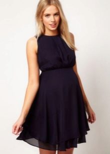 Krátké těhotenské šifonové šaty