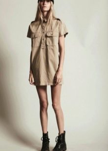 Safari kratka haljina od košulje