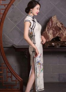 Rochie lunga in stil chinezesc
