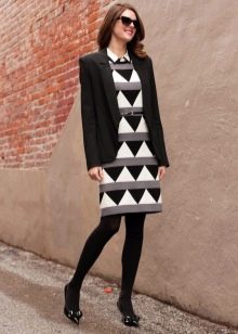 Fekete nylon harisnyanadrág üzleti stílusú ruhához